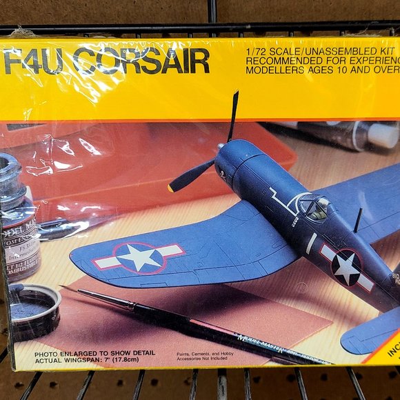 Testors Toys Testors Ww2 72 Scale F4u Corsair Airplane Plastic Model Kit Poshmark